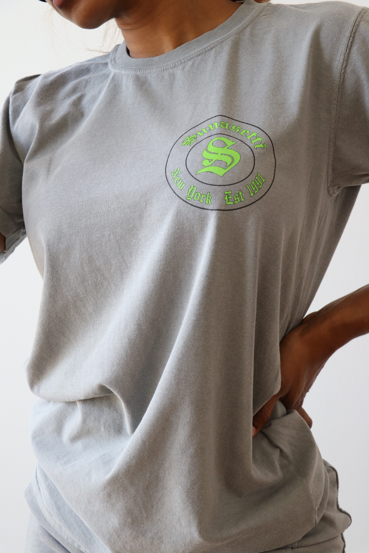 Grey Round Logo Short Sleeve