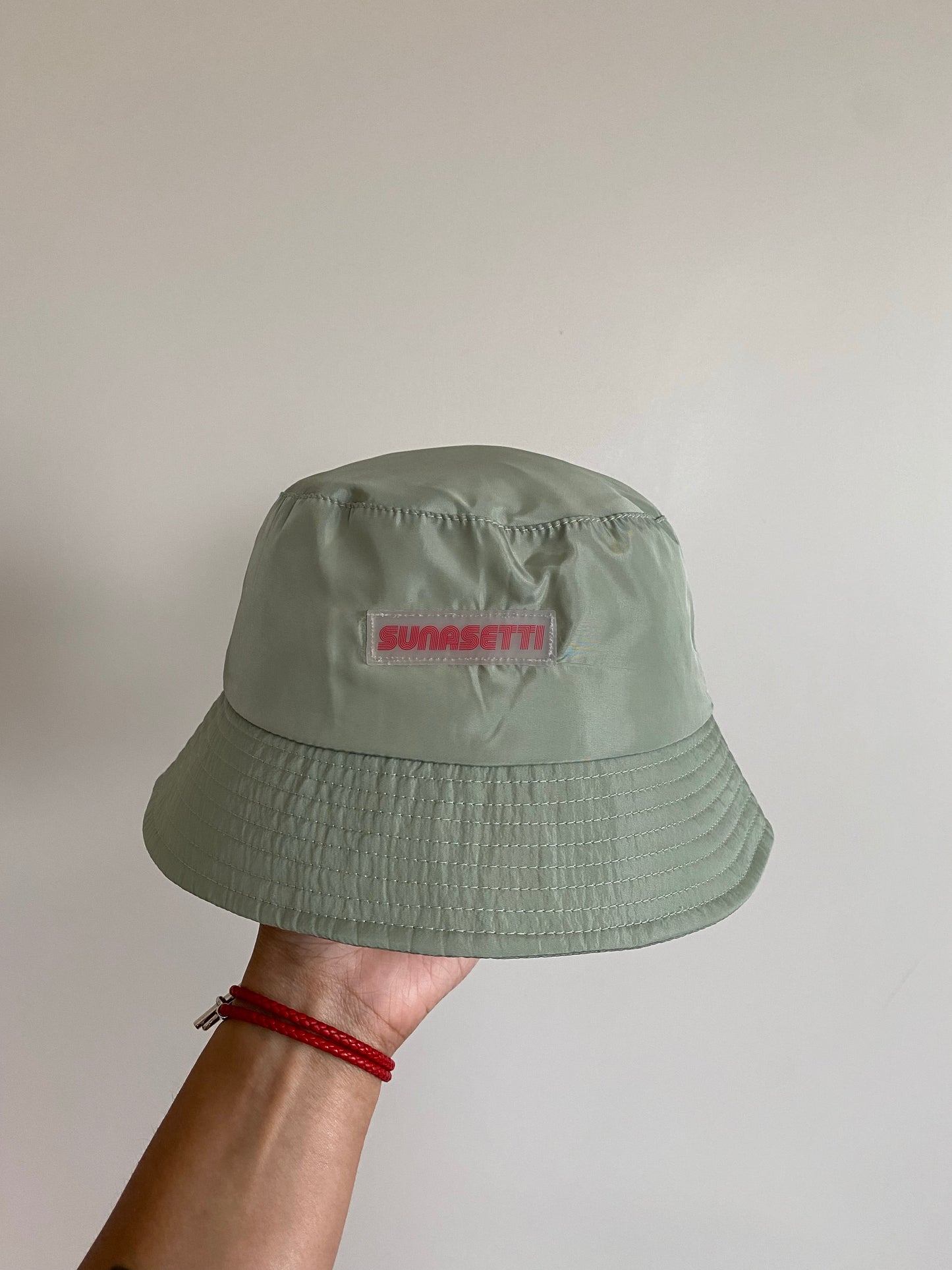 Teal Nylon bucket hat