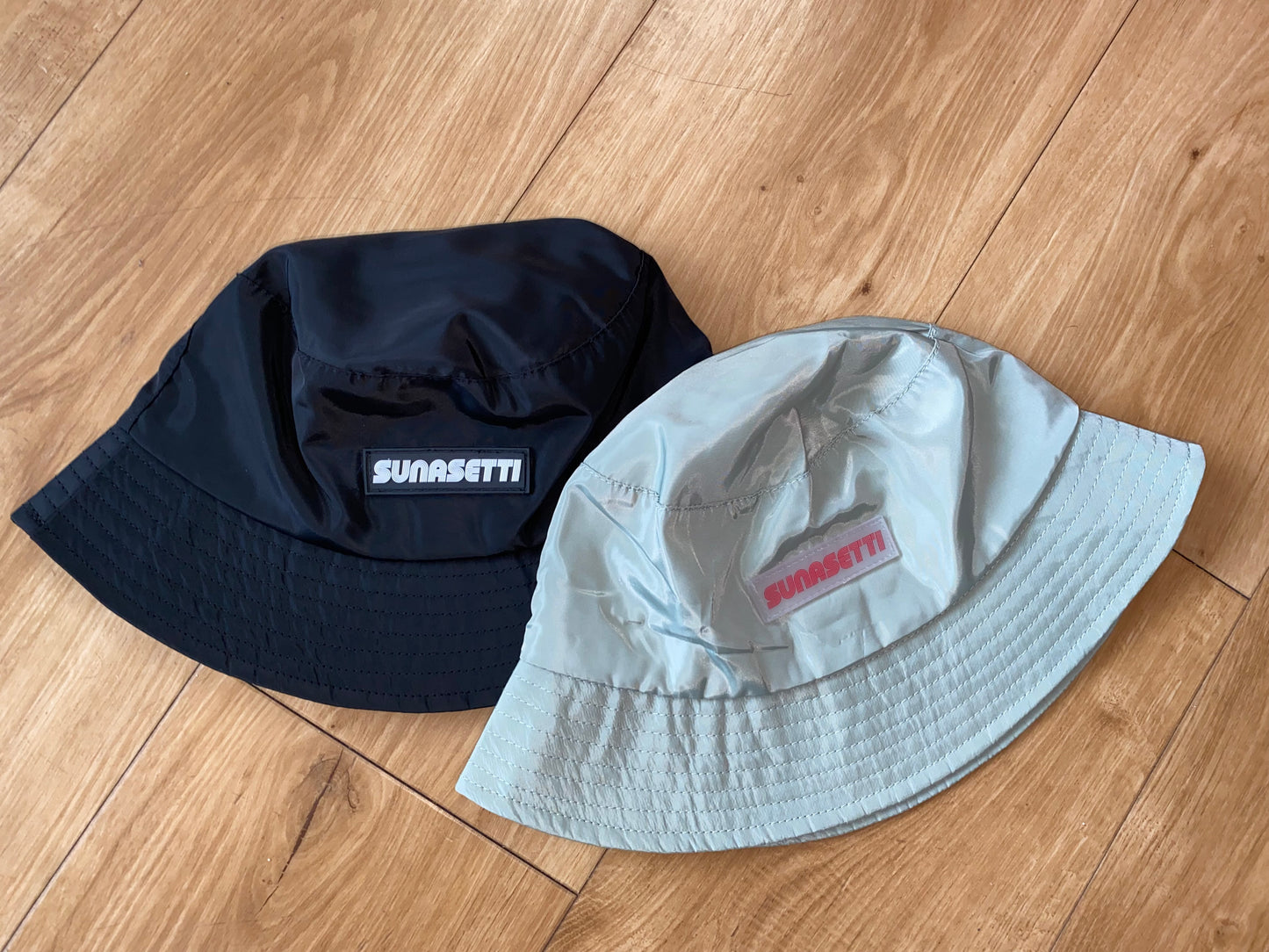 Teal Nylon bucket hat